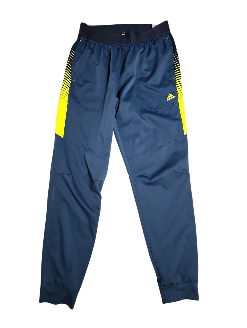 Adidas Mens Aeroready‎ Tapered Pant Blue Yellow Nwt Size Medium